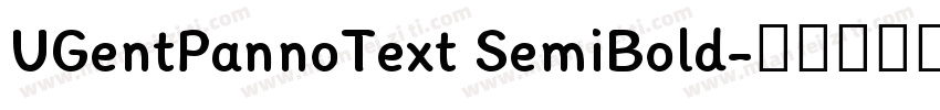 UGentPannoText SemiBold字体转换